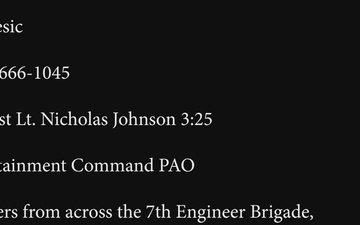 7th Engineer Best Squad Competition Day 1 BROLL