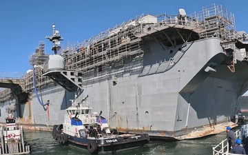 USS America (LHA 6) Transits to Dry Dock