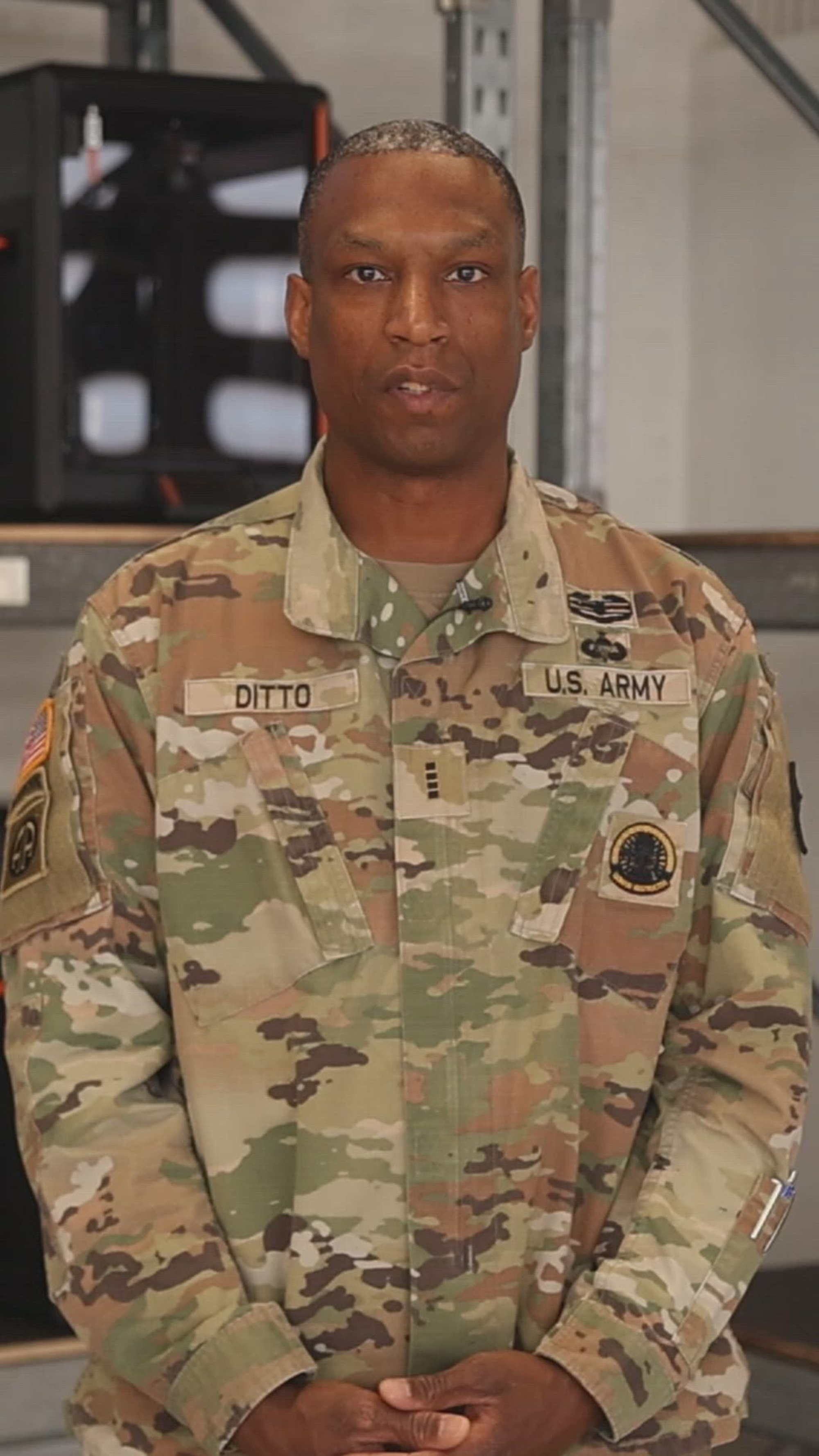 U.S. Army Chief Warrant Officer 4 Matthew Ditto, the senior allied trades officer for the 21st Theater Sustainment Command speaks on the benefit of the new Millrinder Innovation Center, Feb. 25, 2026. The innovation lab will have the ability to reverse engineer critical components, produce repair parts, and manufacture solutions using both additive and subtractive manufacturing methods. (U.S. Army video by Sgt. Elijah Campbell.