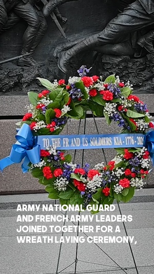 National Guard, French army leaders join together for wreath laying ceremony