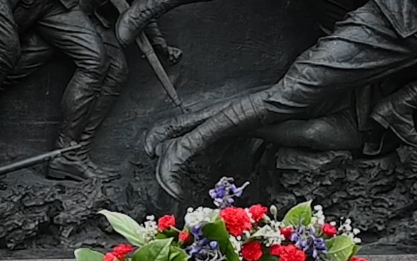 National Guard, French army leaders join together for wreath laying ceremony