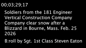 Mass. Guard Clears Snow in Bourne