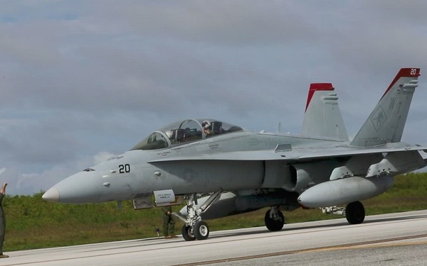 U.S. Marines conduct FARP operations at Tinian