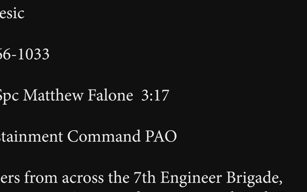 7th Engineer Brigade Best Squad Competition 2026 Day 2 B-ROLL