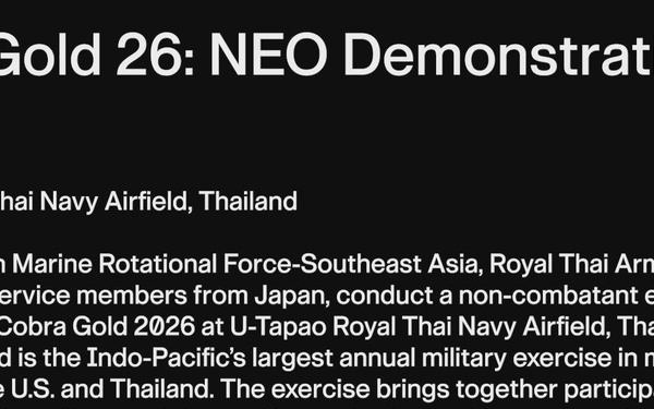 Cobra Gold 26: NEO Demonstration