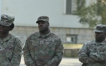 Deployed Dogface Soldier promotion ceremony