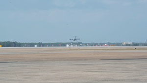 156 CRG marshal and offload Spain air force A400M Atlas aircraft during Sentry South 26-2