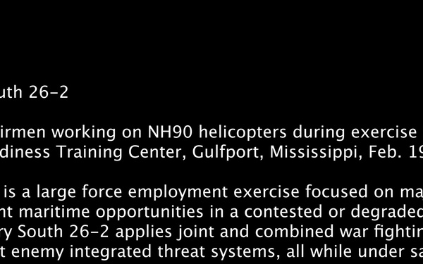 Spanish airmen service NH90 helicopters during Sentry South 26-2