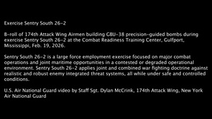 174th Attack Wing Airmen assemble GBU-38 bombs during Sentry South 26-2