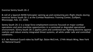 Spanish NH90 helicopter conducts pre-flight during Sentry South 26-2