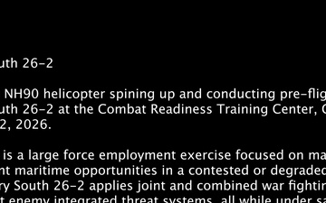 Spanish NH90 helicopter conducts pre-flight during Sentry South 26-2