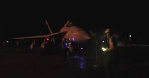 USS Abraham Lincoln Conducts Night Flight Operations