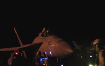 USS Abraham Lincoln Conducts Night Flight Operations