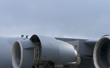 U.S. Airmen Perform Maintenance on C-17 Globemaster III