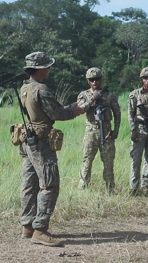 U.S. Marines and Panamanian Partners train on fire team movement techniques