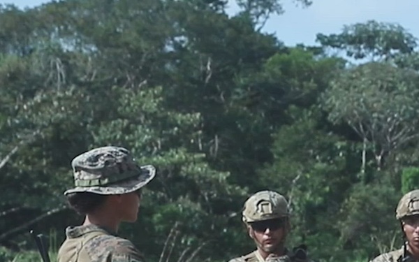 U.S. Marines and Panamanian Partners train on fire team movement techniques