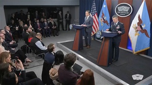 Hegseth, Caine Hold Press Conference