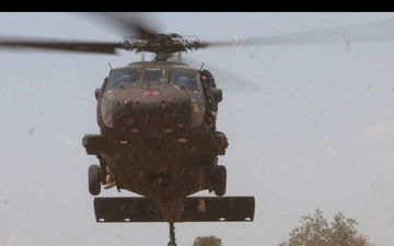 Hanuman Guardian | US Army Soldiers execute sling load operation with UH-60 Black Hawks