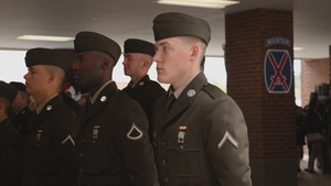 Bravo Company, 2nd Battalion, 54th Infantry Regiment, 198th Infantry Brigade Turning Blue Ceremony Horizontal EPK