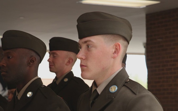 Bravo Company, 2nd Battalion, 54th Infantry Regiment, 198th Infantry Brigade Turning Blue Ceremony Horizontal EPK