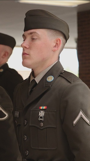 Bravo Company, 2nd Battalion, 54th Infantry Regiment, 198th Infantry Brigade Turning Blue Ceremony Vertical EPK