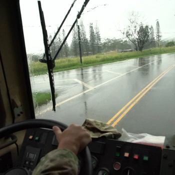 Hawaii Army National Guard assists residents in evacuation during Kana Low storm