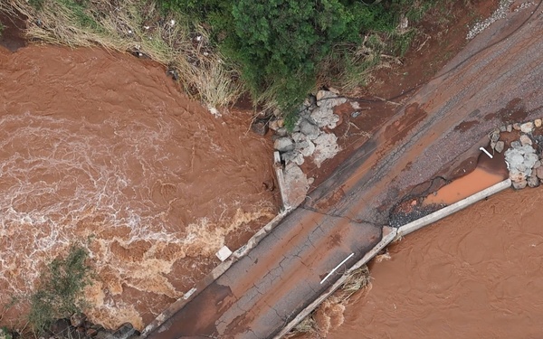 Army Black Hawk Crew Documents Storm-Damaged Infrastructure