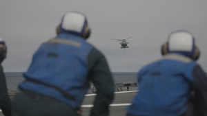 B-Roll: 11th MEU Marines, Sailors Conduct Flight Deck Operations Aboard USS Comstock