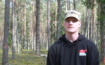 Spc. Bailey Meyer discusses Spur Ride at Pabrade Training Area