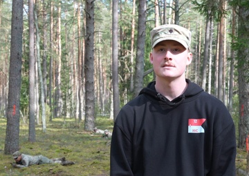 Spc. Bailey Meyer discusses Spur Ride at Pabrade Training Area