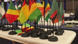 B-Roll: SETAF-AF staff set up plenary hall before start of the African Land Forces Summit 2026