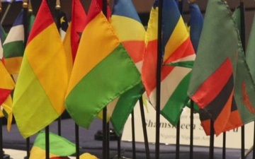 B-Roll: SETAF-AF staff set up plenary hall before start of the African Land Forces Summit 2026