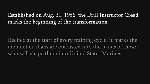 Drill Instructor Creed
