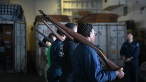 Nimitz Sailors Practice Drill