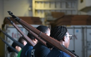 Nimitz Sailors Practice Drill