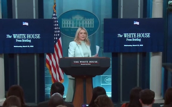 Press Secretary Karoline Leavitt Briefs Members of the Media, Mar. 25, 2026.