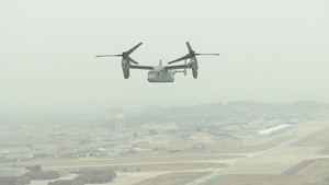 VMM-262 Marines fly over USAG Humphreys during KMEP 26.1