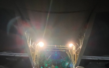 Night Flight on C-130 for mass casualty medevac training