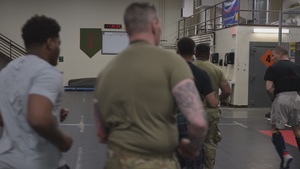 B-Roll: 1ID Combatives Daily Workout Class
