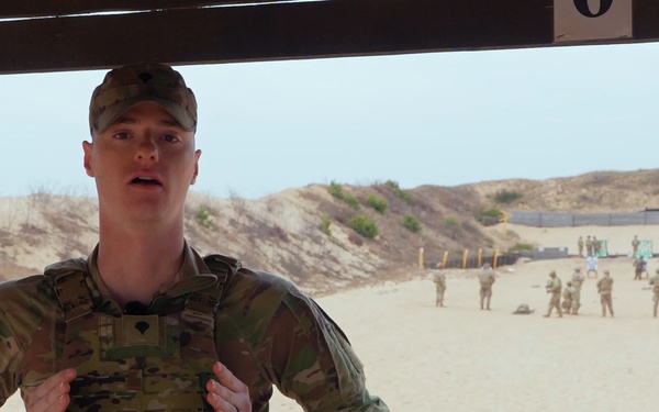 Spc. Riley discusses Schützenschnur qualification in Lithuania