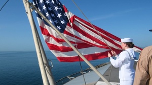 Nimitz Sailors Raise American Flag