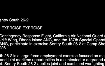 Contingency Response Flight exercise at Sentry South