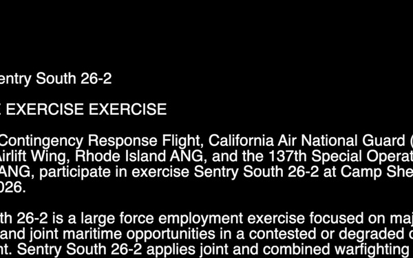 Contingency Response Flight exercise at Sentry South