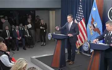 Hegseth, Caine Hold Press Conference