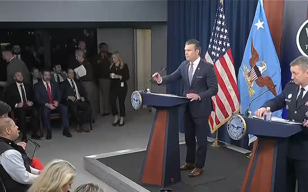 Hegseth, Caine Hold Press Conference