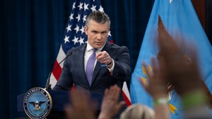Hegseth, Caine Hold Press Conference
