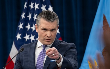 Hegseth, Caine Hold Press Conference