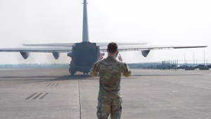 Indiana and Arkansas National Guard conduct airdrop (B-Roll Package)