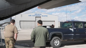 152nd Logistics Readiness Squardon Aerial Port and 192nd Airlift Squadron train for mission readiness and showcase teamwork