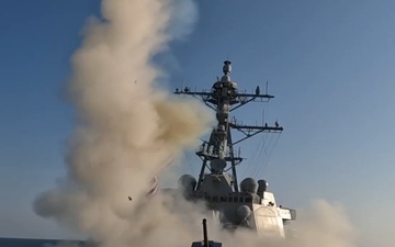 USS Spruance (DDG 111) Fires a Tomahawk Land Attack Missile